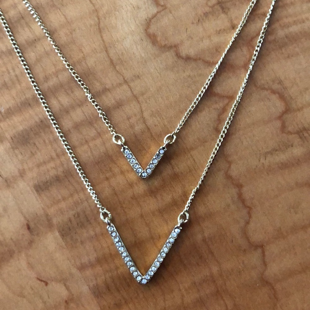 Victoria’s Secret Double V layered Necklace - Picture 5 of 7